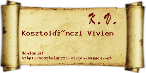 Kosztolánczi Vivien névjegykártya