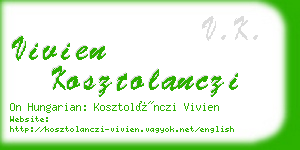 vivien kosztolanczi business card